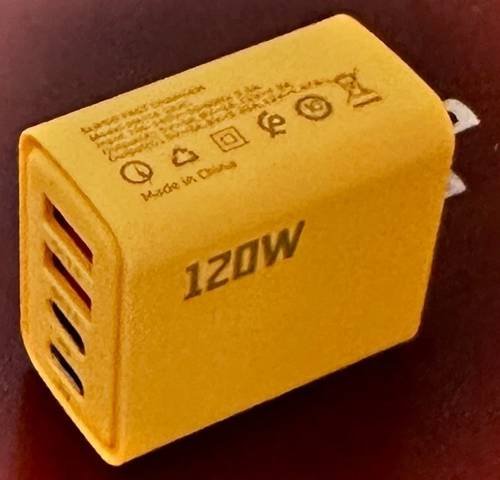 120W 4-Port USB C Fast Wall Charger Block for All Cell Phones